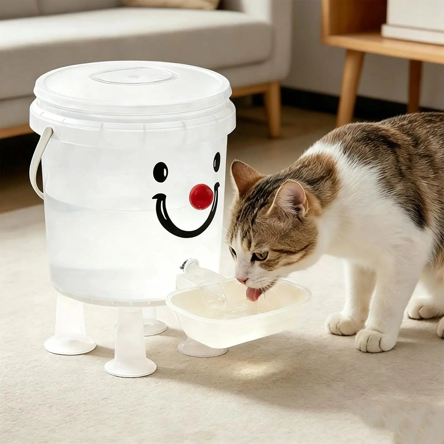 Pet Drinking Fountain Set Cartoon Automatic Water Dispenser 3/5L Large Capacity Water Dispenser Puppy Fountain Dispenser
