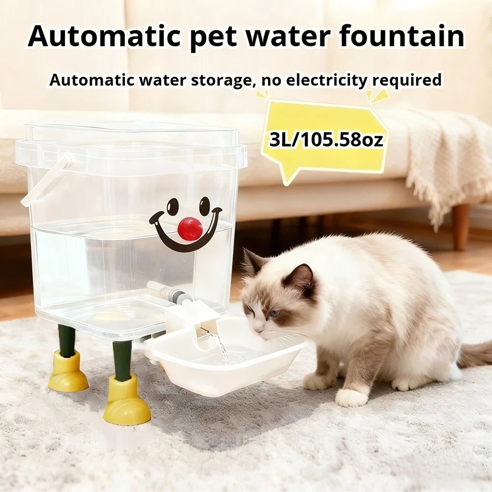 Automatic Pet Water Dispenser, 3-liter Capacity, No Batteries or Power Needed, Easy to Clean,the Perfect Choice for Pet Lovers