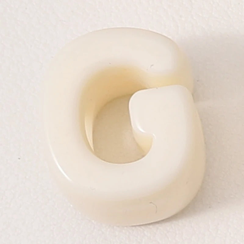 20pcs Beige Acrylic Large Hole Letter Loose Beads DIY Necklace