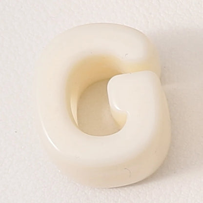 20pcs Beige Acrylic Large Hole Letter Loose Beads DIY Necklace