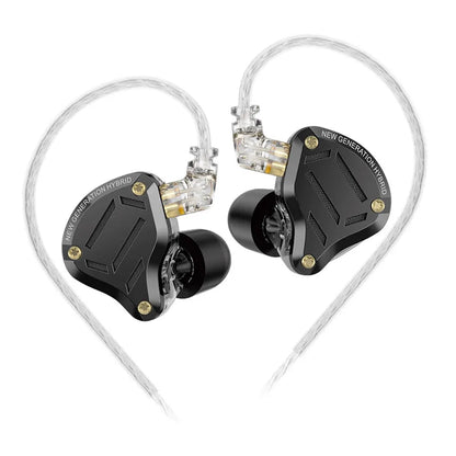 KZ ZS10 Pro 2 metal headset high fidelity in-ear bass earbud 4-level adjustment switch sports monitor headset sound noise reduct