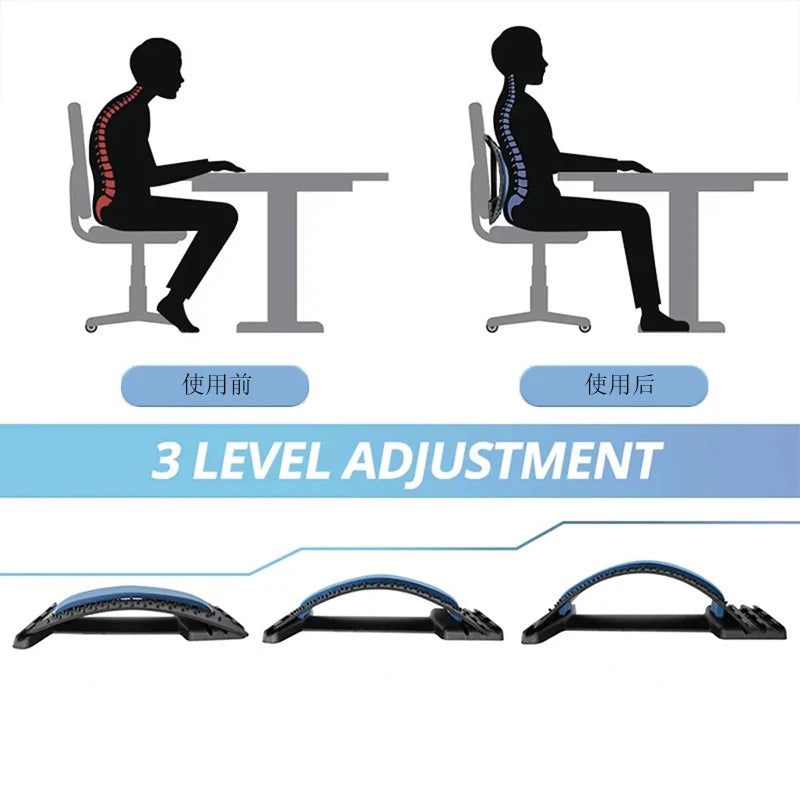 Back Magnetic Back Massage Muscle Relax Stretcher Posture Therapy Corrector Stretch Spine Stretcher Lumbar Support Pain Relief