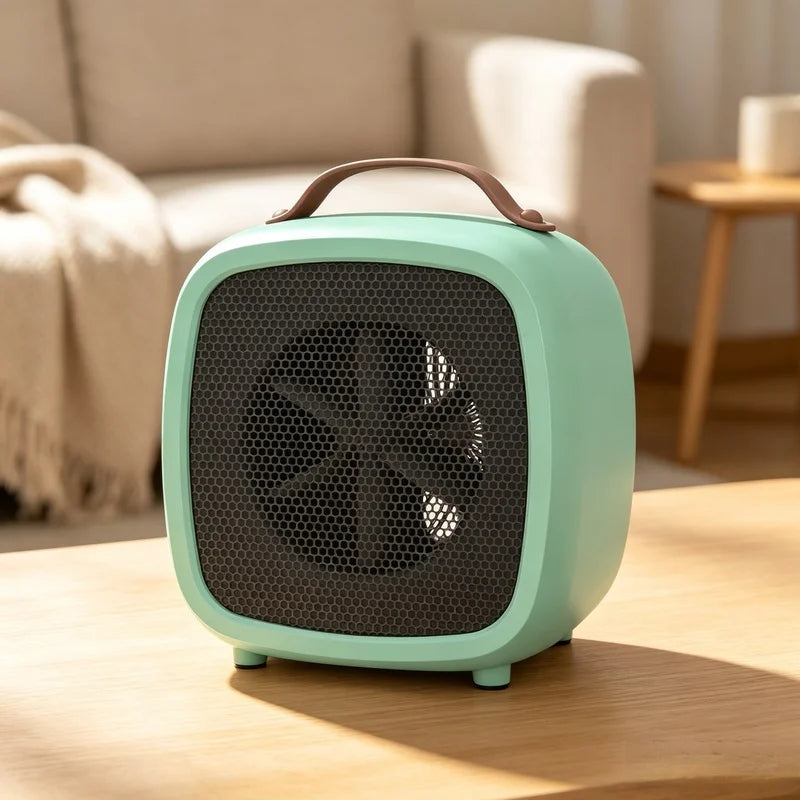 Portable 500W PTC Ceramic Mini Heater, Quiet Fast‑Heating Warm Air Fan for Home Office Indoor Winter Space Heating