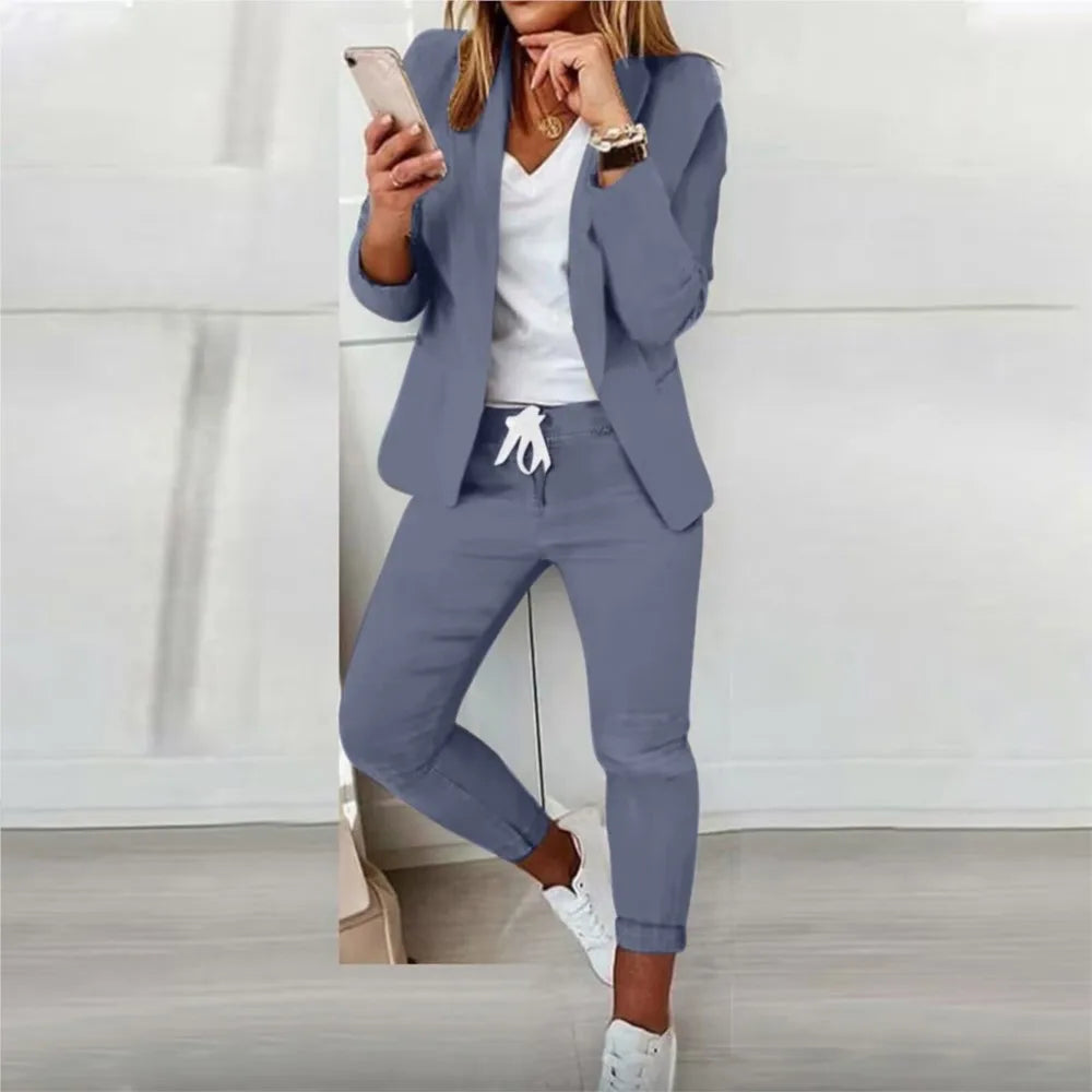 2-piece-womens-autumn-winter-suit-fashion-slim-fit-lace-up-small-feet-trousers-womens-office-casual-solid-color-suit-2024