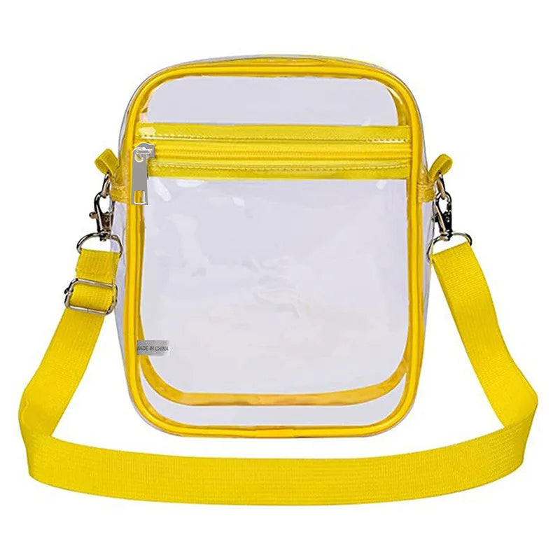 PVC Transparent Shoulder Bag Woman Crossbody Bags Concerts Sports Events Waterproof Jelly Pack Summer Travel Purse Phone Pouch