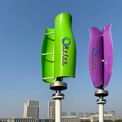 2Blades 5000W 8000W 10KW 24V 48V Vertical Wind Turbine Permanent Magnet Generator 3Phase AC With Hybrid Controller For Home Boat