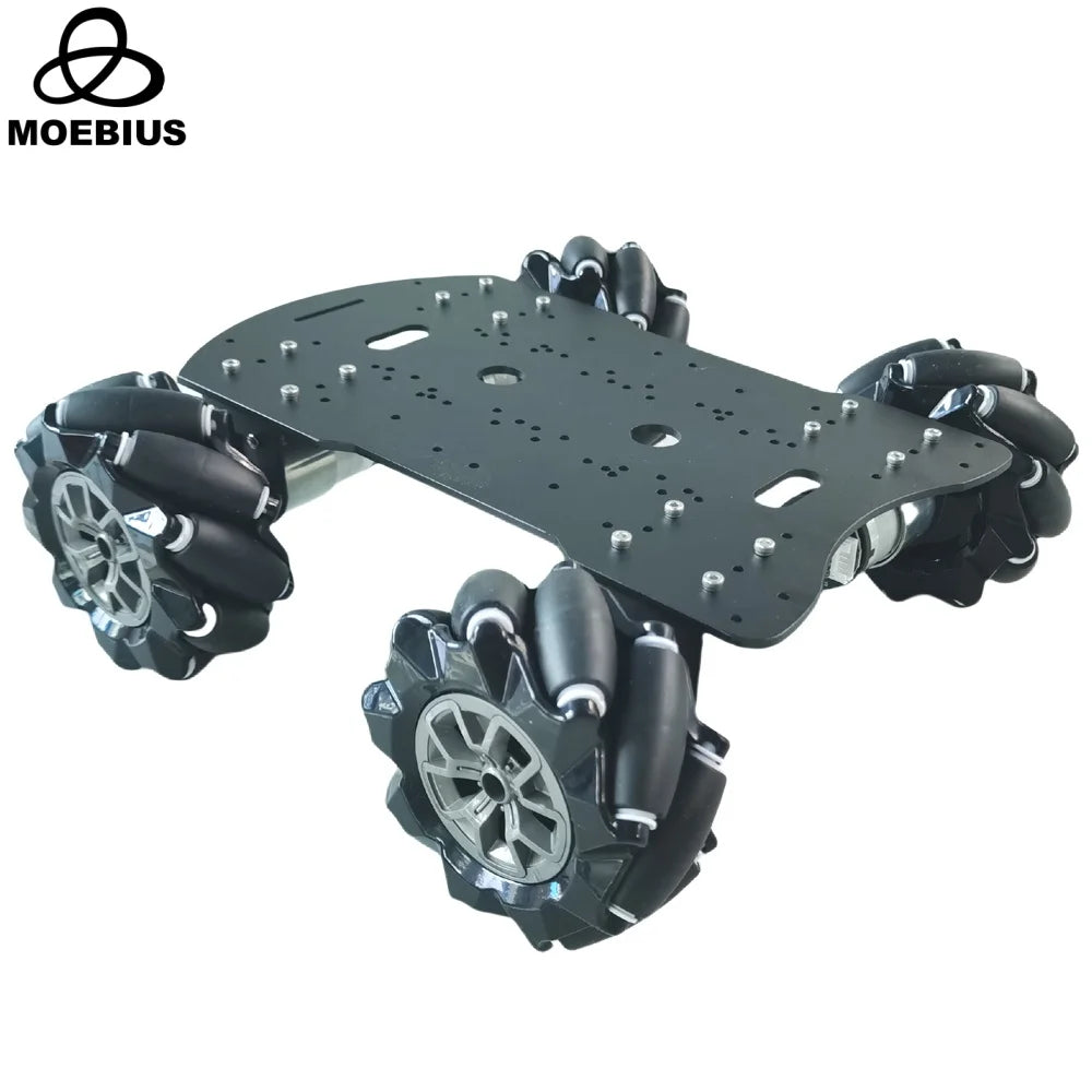 20KG Load 4WD 97mm Mecanum Wheel Robot Car Chassis Kit with DC 12V Hall Motor for Arduino Raspberry Pi DIY Project STEM Toy