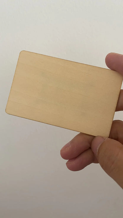 1pcs  12 colors wood 13.56mhz NFC Blank Bamboo black walnut cherry beech Wooden Membership Card NFC Contactless Business Card