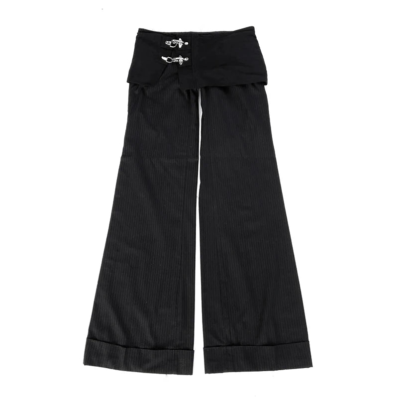 2025 Women's Concise High Waist Flared Jeans Stretchy Slim Fit Casual Chic Trendy Denim Pants Goth Harajuku Y2K Female Trousers