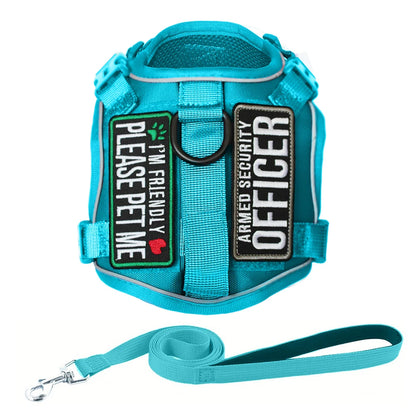 Tactical Dog Harness for Small Dogs - Military Service Dog Vest with Vertical Handle and Reflective Vest for Outdoor Training