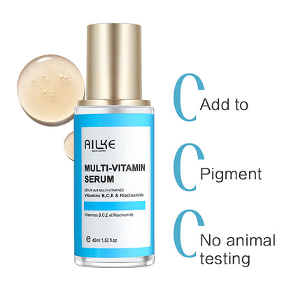 AILKE Multi Vitamin Brightening Skin Care Set, With Vitamin C E B5, Hydrating, Anti Dark Spots, Wrinkles, Even Tone for Women