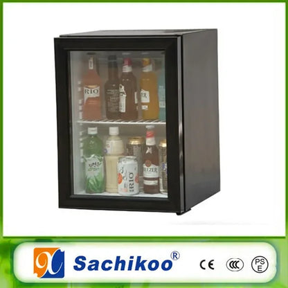 Glass Door Minibar Fridge Refrigerator for Hotel No Noise Luxury 40L Haino Teko 220v 65 Air Cooling Diagnostic Tools Fridge 65W