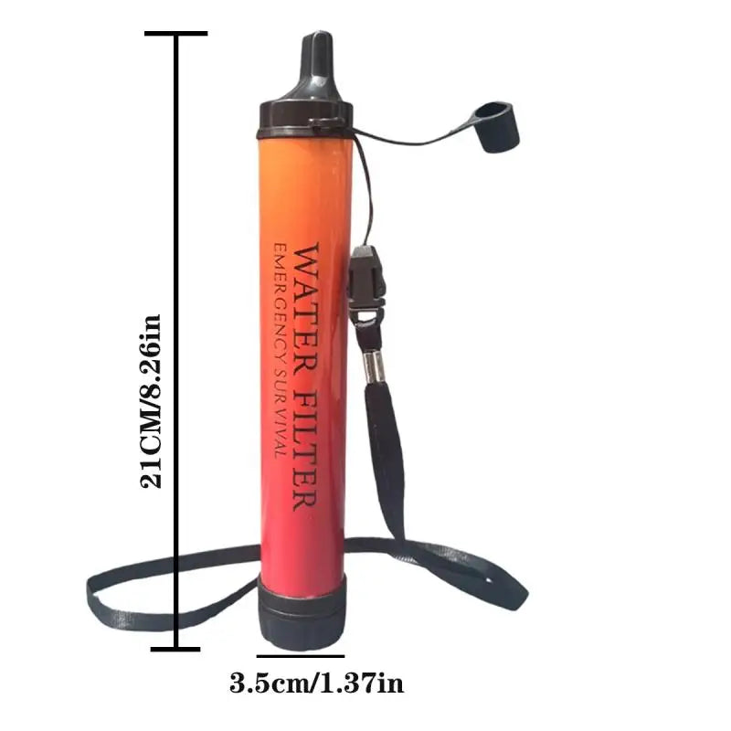 1pcs Portable Emergency Survival Water Filter Straw, Physical Purification Drinking Straw for Camping & Hiking