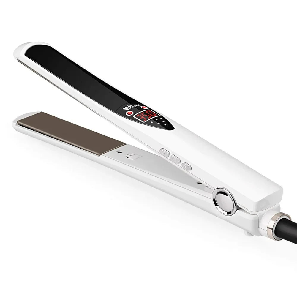 Hair Straightener Titanium 480F High Temperature Professional Wide Plates Irons PTC Treatment Hair Flat Iron and Brush