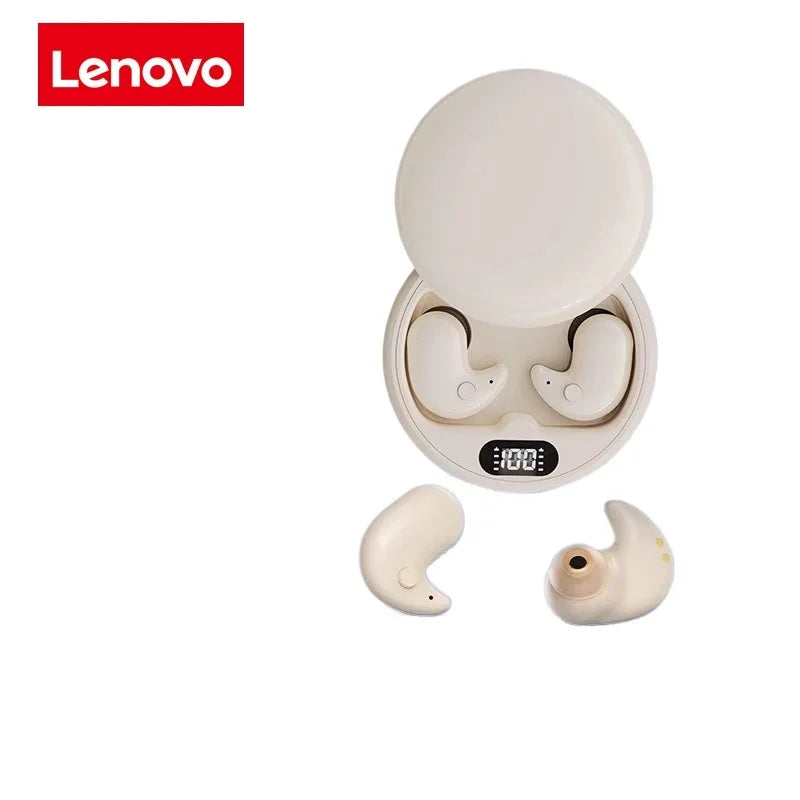Lenovo Bluetooth Wireless Earphones Small Earbuds Sleeping Sport Invisible Headphones Bass Sound Quality Headset Sliding Cover