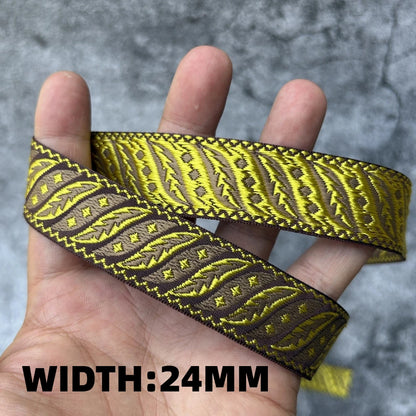 5 Yards 1~3CM Geometric Flower Designs Are Selling Well Embroidered Jacquard Ribbon Decorative Clothing Dog Chain Curtains
