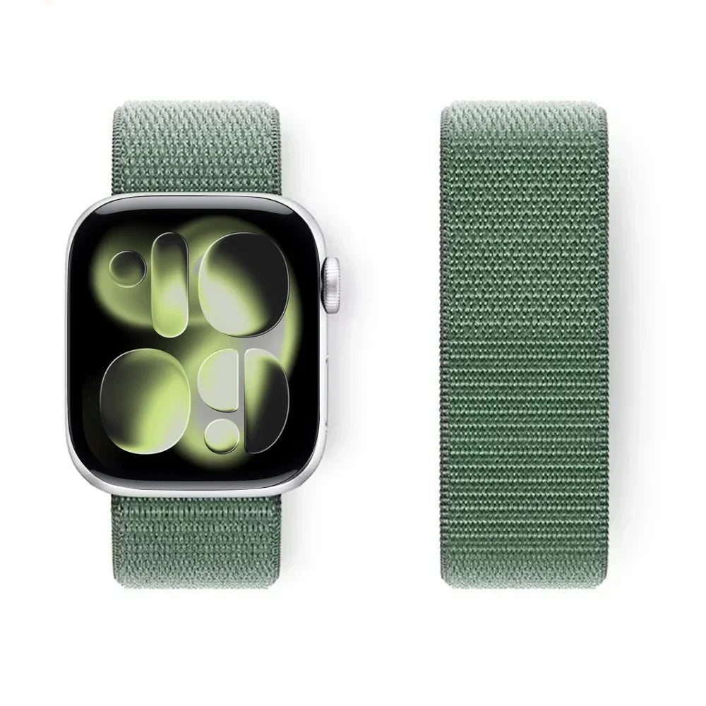 Nylon Loop for Apple Watch Band S11 46mm 40mm 44mm 45mm 42mm 41mm 49mm Smart Belt Bracelet for IWatch 11/10/9/8/7/6/SE/5/4 Strap