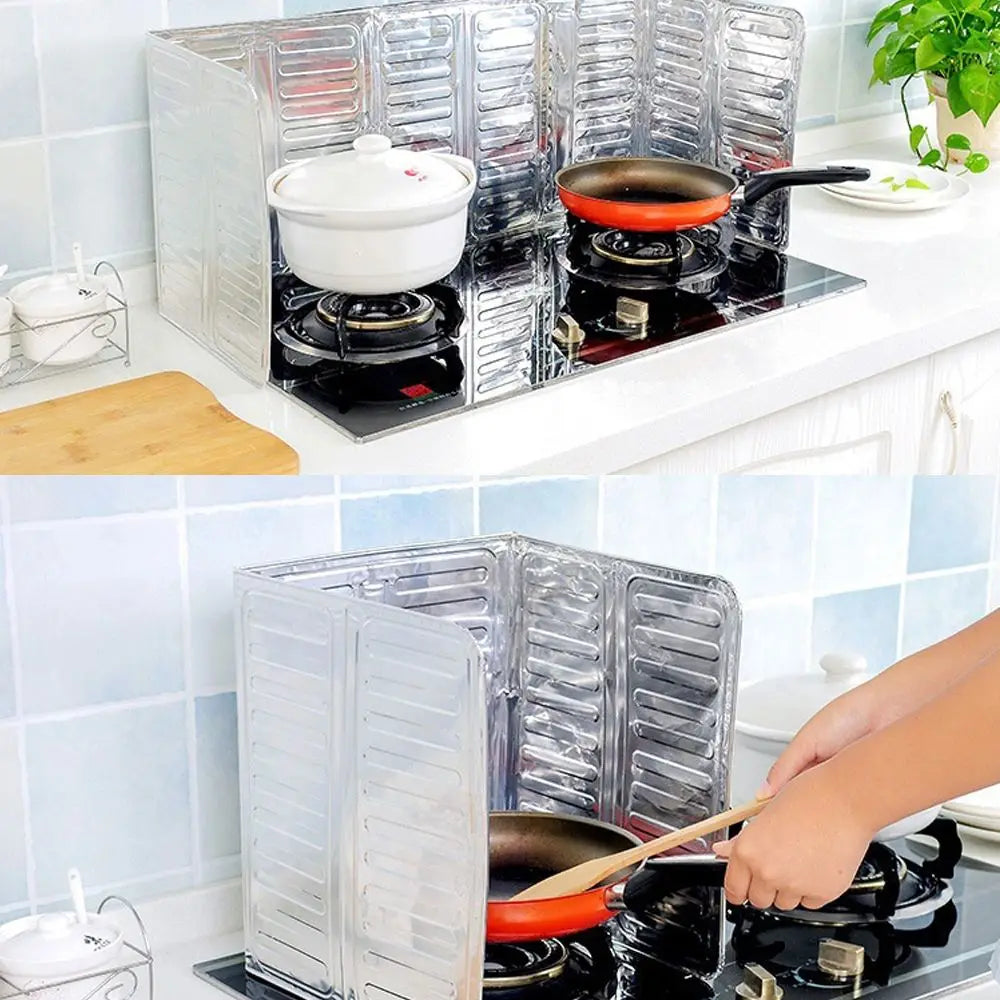 Aluminum Screen Plate Kichen Accessories Oil Baffle Plate Kitchen Frying Pan Oil Splash Protection Gas Stove Protector