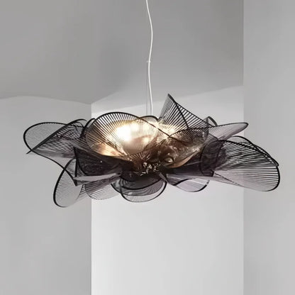 Nordic hallway ceiling chandelier Black/White PVC flower Pendant Lights living room Bedroom lights decoration modern led lights