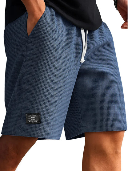 Men's Jacquard Casual Shorts Summer Harajuku Solid Sweatpants Fashion Men Short Pants Retro Men Clothes Roupas Streetwear New