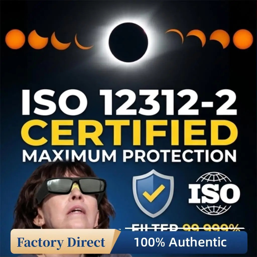 Solar Eclipse Glasses Plastic Frame Certified Safe Solar Viewer Shade For Direct Sun Observation Total Eclipse Eyewear