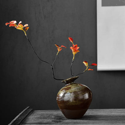 Ceramic Vases, Rough Ceramic Vases, Small Flower Pots, Old-fashioned Floral Arrangements, Table Decorations, Zen Flowers