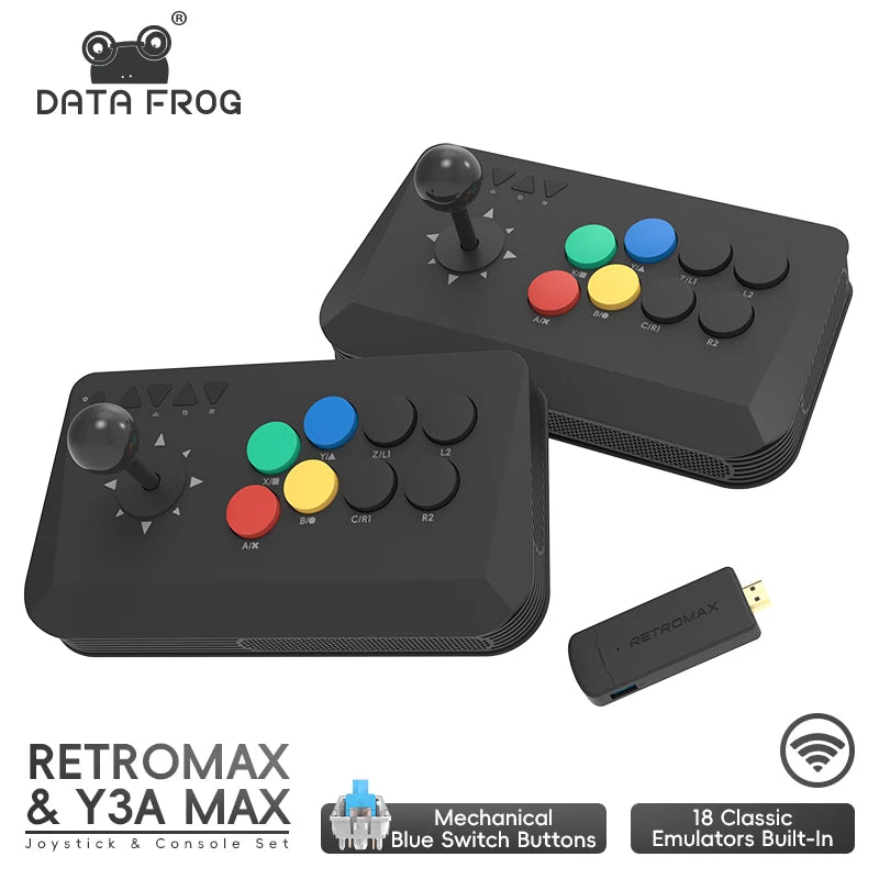 Data Frog Arcade Fighter Stick for Windows IOS Android TV Box Street Fighter Arcade Joystick Support M8 Retro Game Stick