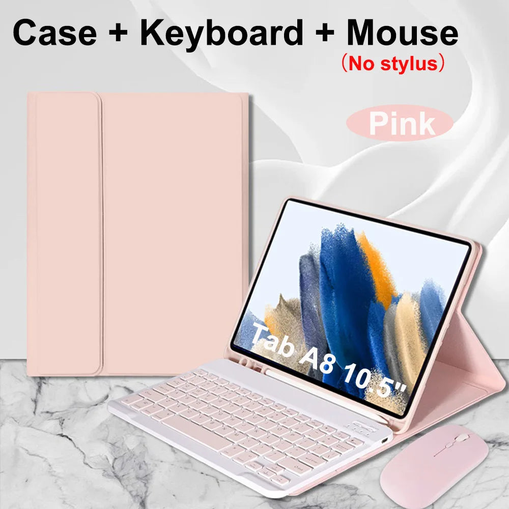 Case for Samsung Galaxy Tab A8 10.5 Inch,Wireless Bluetooth keyboard cover for Tab A8 10.5 Inch,Samsung Smart Stand Cover