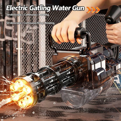 Children Simulated Firing Electric Water Gun Toy Gatling Automatic Continuous Shooting Water Pistol Summer Outdoor Toys for Kids