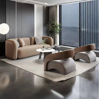 Italian Minimalist Reception Sofa Nordic High-grade Hotel Lobby Beauty Salon Business Negotiation Sofa Office Furniture FYOS