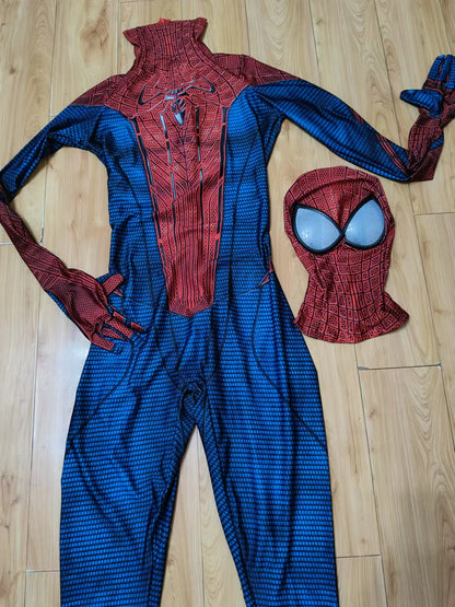 New Style Amazing Cosplay TASM1 Costume Superhero Spandex Zentai Bodysuit Outfits Man Halloween Costume