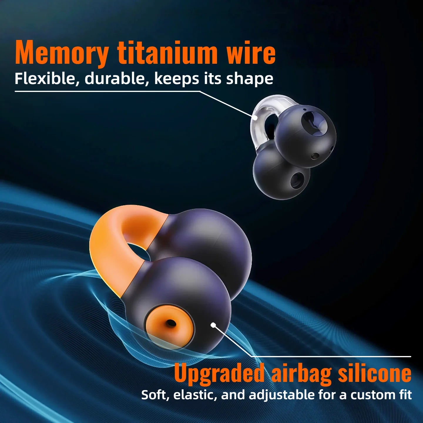 Ear Clip Bluetooth 5.3 Earbuds 60 Hours Playtime Open Ear Wireless Headphones Sports Running Cycling Driving Sweatproof Secure Fit 360° Stereo Sound