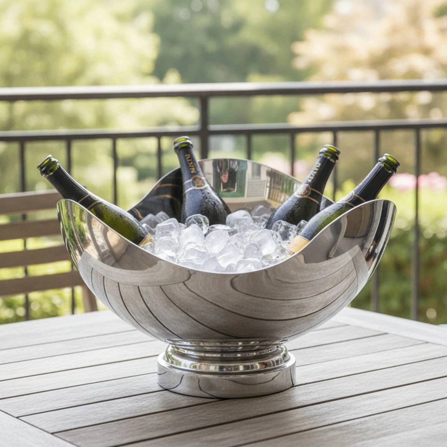 Champagne Bowl Irregular Wine Chiller Bowl Wine Cooler Container Decorative Champagne Container Long-Lasting for Hosts, Parties