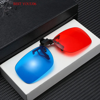 Hot Red Blue Green 3D Glasses Black Frame For Dimensional Anaglyph Movie TV Glasses For 3D Movies