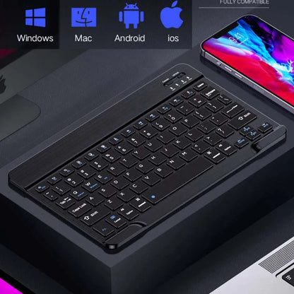 with Bluetooth Keyboard Mouse for Oukitel RT8 RT7 RT6 RT3 RT10 78Key Rechargeable Wireless 10inch Keyboard Mice Set Combo
