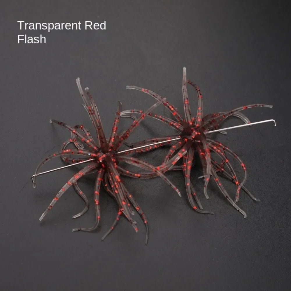1PC/2PCS Dice Fishing Sea Urchin Lures 2.8g 8.7g Silicone Worm Silicone Worm Lure Handmade Artificial Tackle.