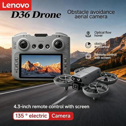 Lenovo D36 Drone 4K HD 8k Triple Camera FPV Brushless Motor Obstacle Avoidance Foldable RC Quadcopter Professional Aerial