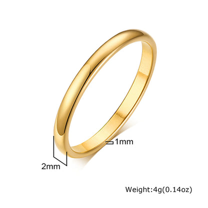 Gold Color Wedding Band Engagement Stainless steel Ring  for Women Men US Sizes 4 5 6 7 8 9 10 11 12 13 14 15 Free Shipping