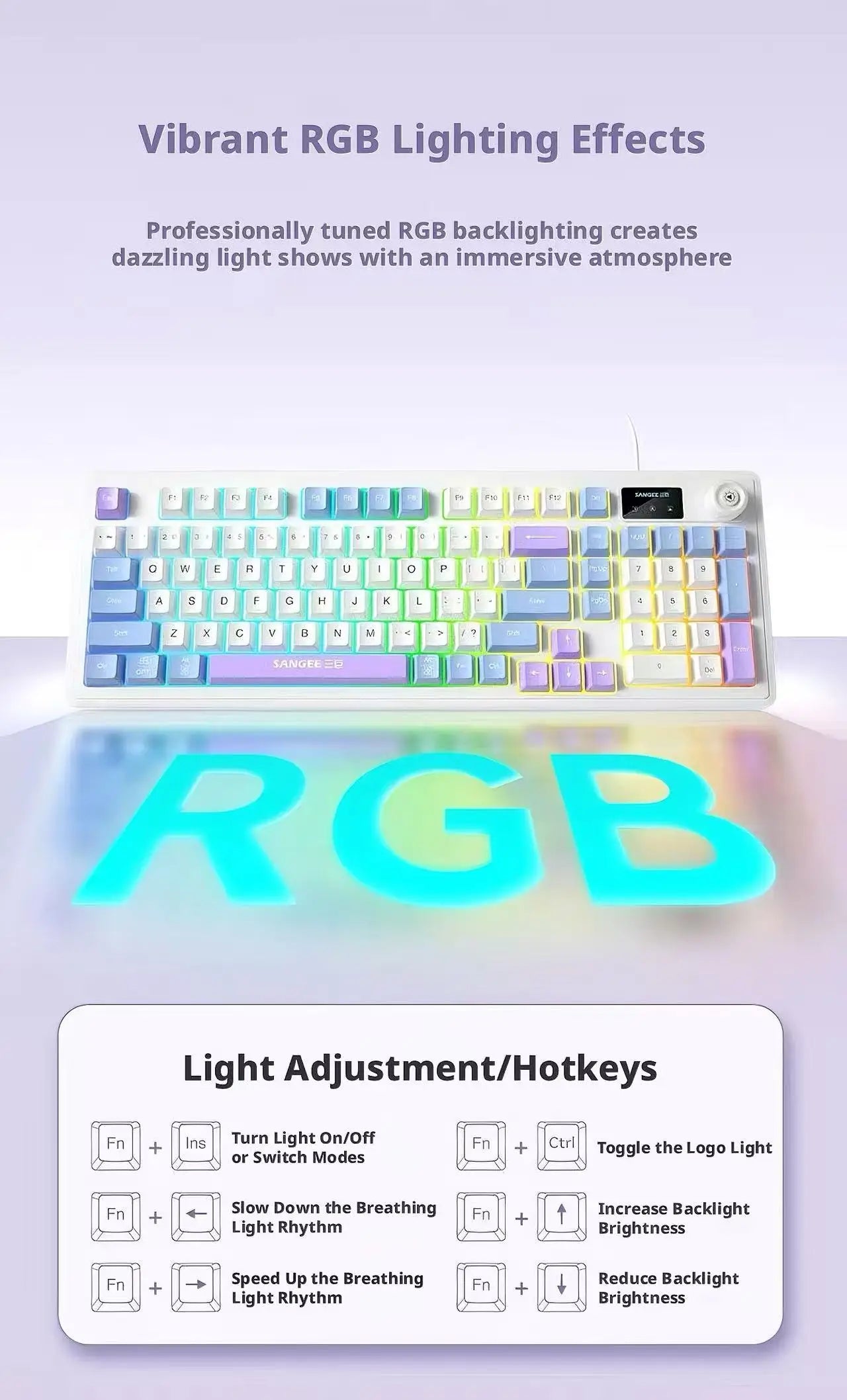 Wired Mechanical Feel Keyboard Mouse Set RGB Glow Low Noise Ultra Thin Gaming Combo Fashion High Value Computer Office Kit