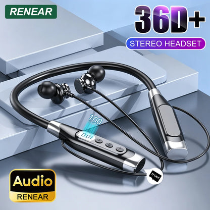 New 36D Neck Headphones Wireless Stereo Bluetooth 5.4 Magnetic Headset For Universal iPhone Android Smart Phone Gaming Earphones