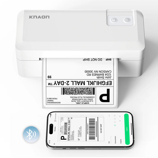 Thermal Shipping Label Printer, 4x6 Bluetooth Label Printer for Small Business and Home, Supports iPhone, Android, Windows, Mac, Chromebook