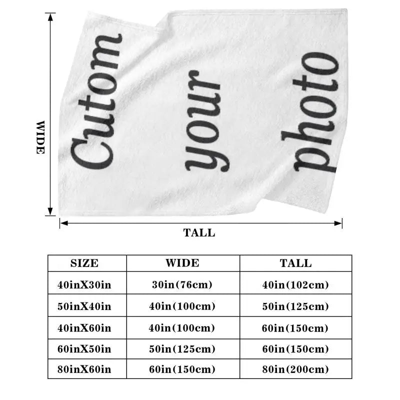1 Piece of Customized Personalized Blanket Upload Pictures DIY Flannel Blanket，Customized Warm Photos, Soft and Warm