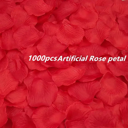 24/48 Pack Heart Shaped LED Tea Lights Candles with Artificial Rose Petals Romantic Night Decorations  for Wedding Anniversary