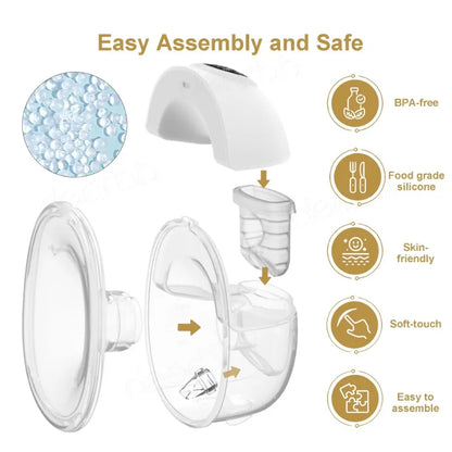 A New Double Breast Pumps 4 Modes 12 Level Portable Hands-Free Silicone Breast Pump S39 Wearables Electric Breast Pumps
