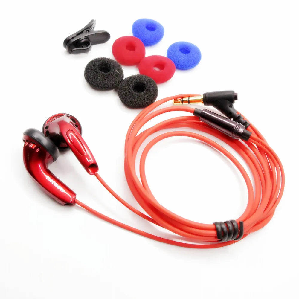 YINCROW X6 3.5mm In-ear Earphones Flat Head Earbuds Professional Fever HIFI Earphone PK PK1 MX985