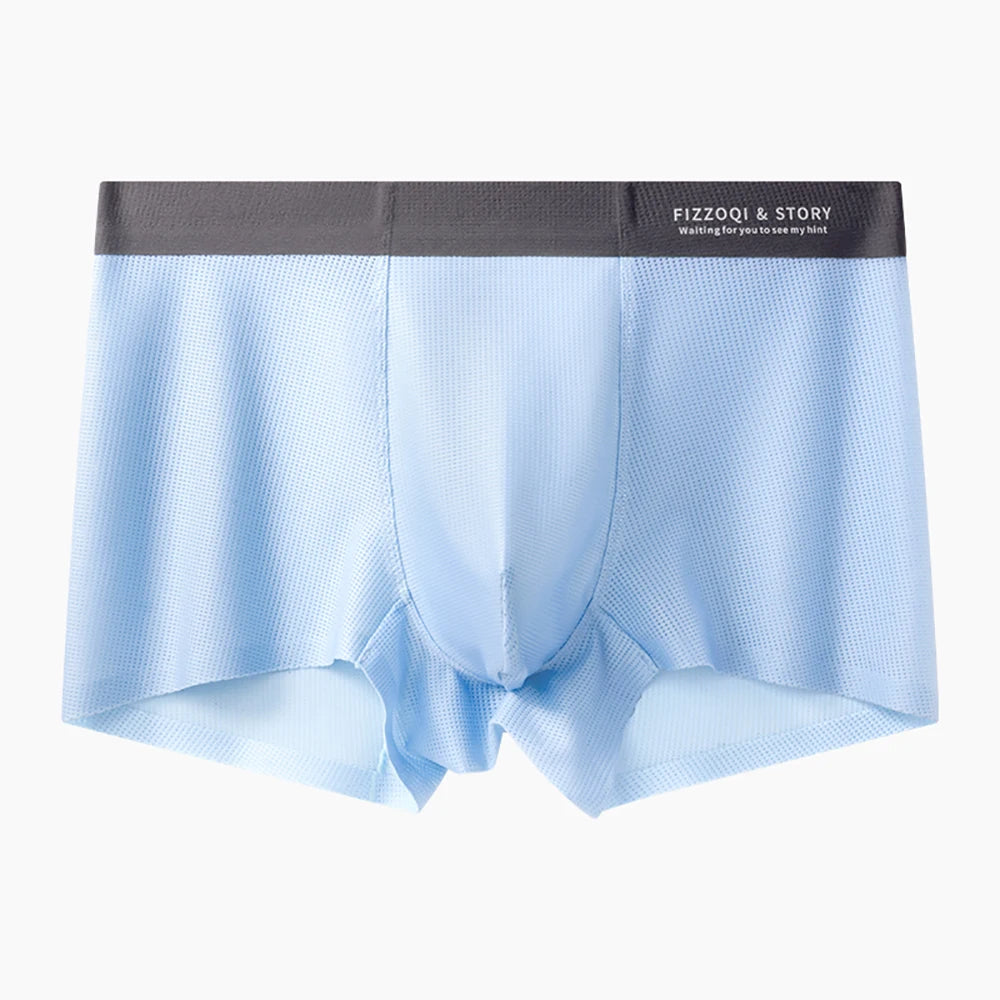 1/3PCS Ultra-thin Ice Silk Quick-dry Underwear Man Smooth Seamless Men's Panties Breathable Antibacterial 3D Silk Crotch Boxers