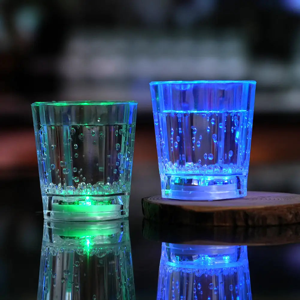 Flashing Cup Wine Beer Whisky Mug LED Glowing Glasses Cup Beverage Drinking Cup Automatic Glowing Glasses Party Decor Supplies