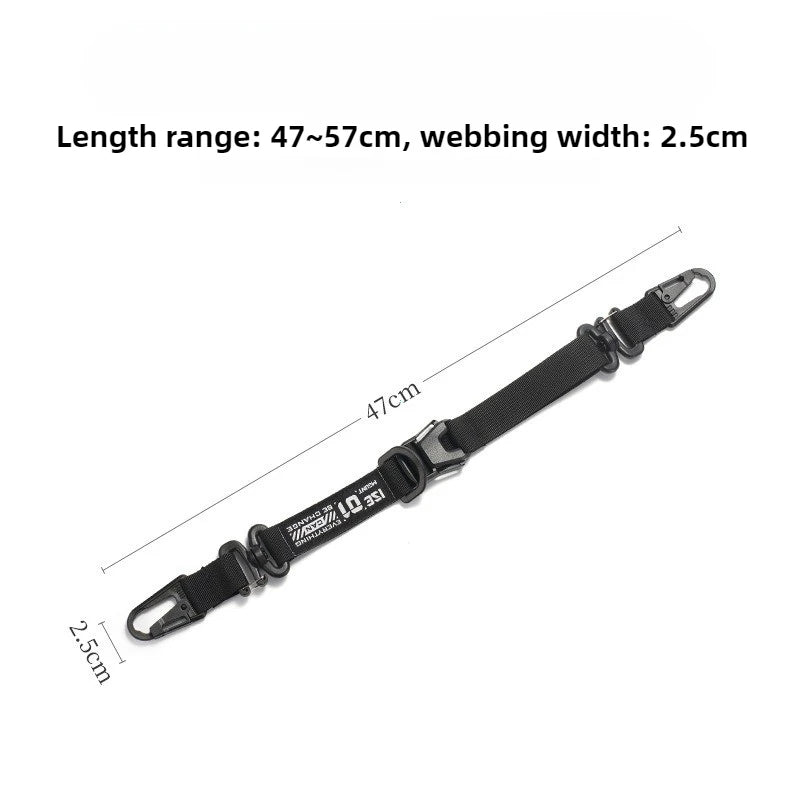 Outdoor Camping Multifunctional Hanging Strap Tactical Molle Storage Bag Shoulder Strap Durable Carabiner Clips for TravelHiking