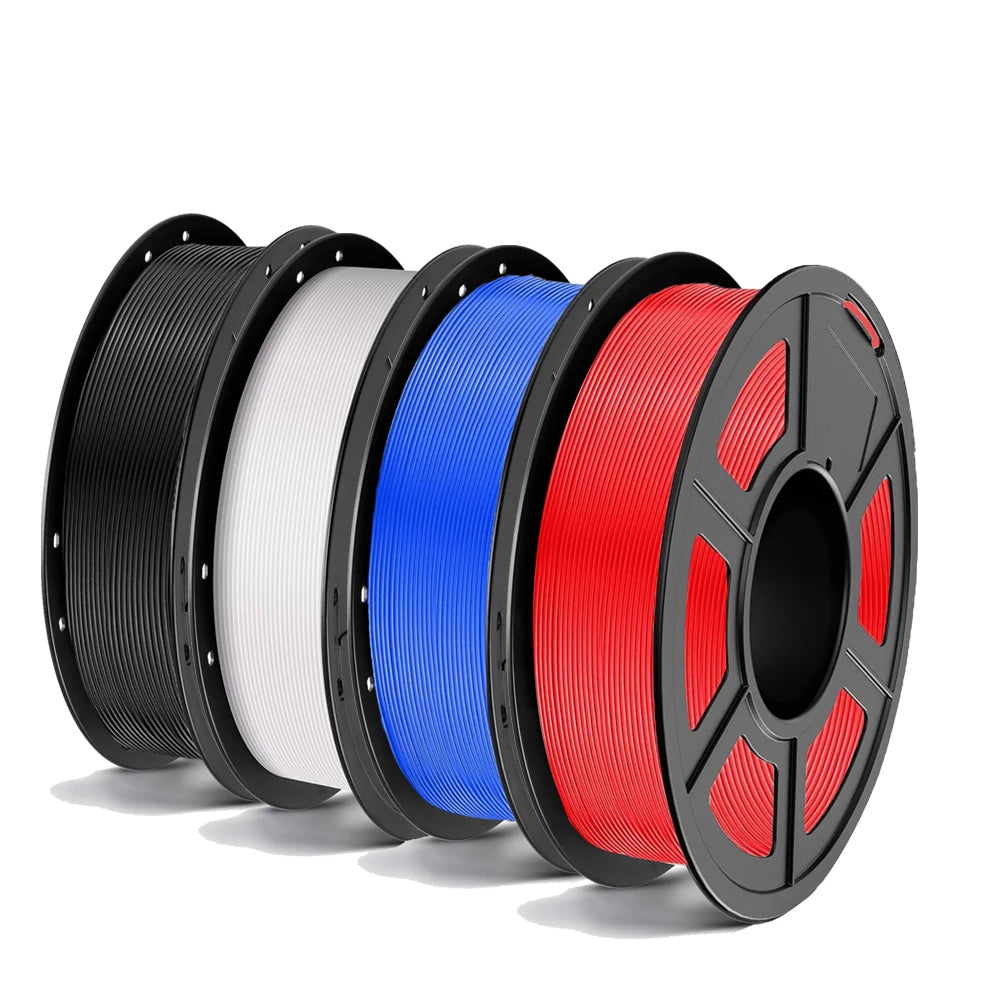 PLA 3D Printer Filament, 1.75mm, Dimensional Accuracy +/- 0.02 mm,250g/500g Per Spool, Black/White/Blue/Red