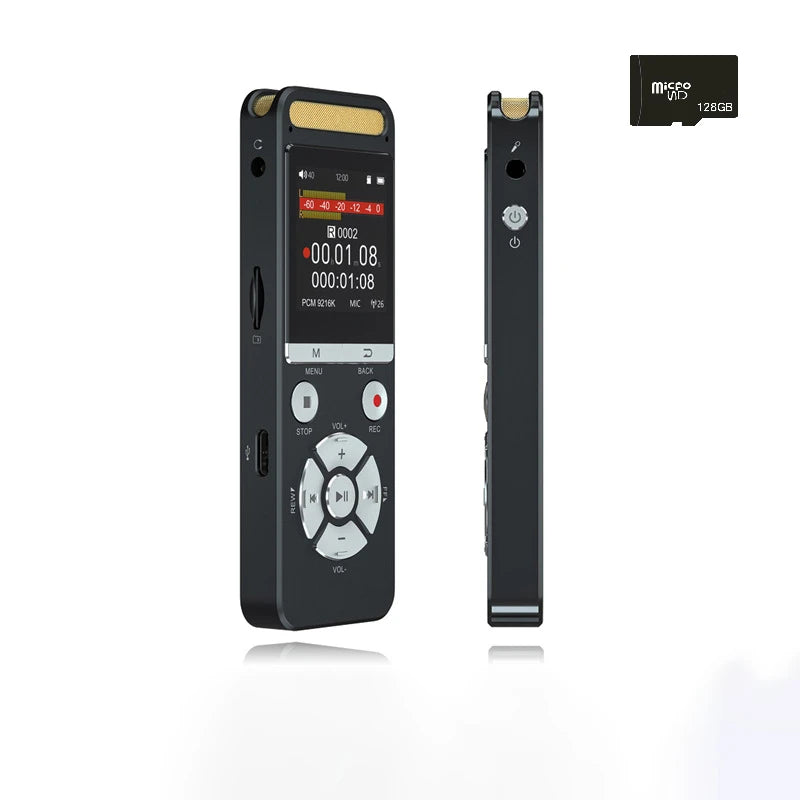 Professional AI Voice Recorder 9126KBPS Hi-Res Audio for Interview Meeting Lecture Evidence Collection Noise Reduction Recorder